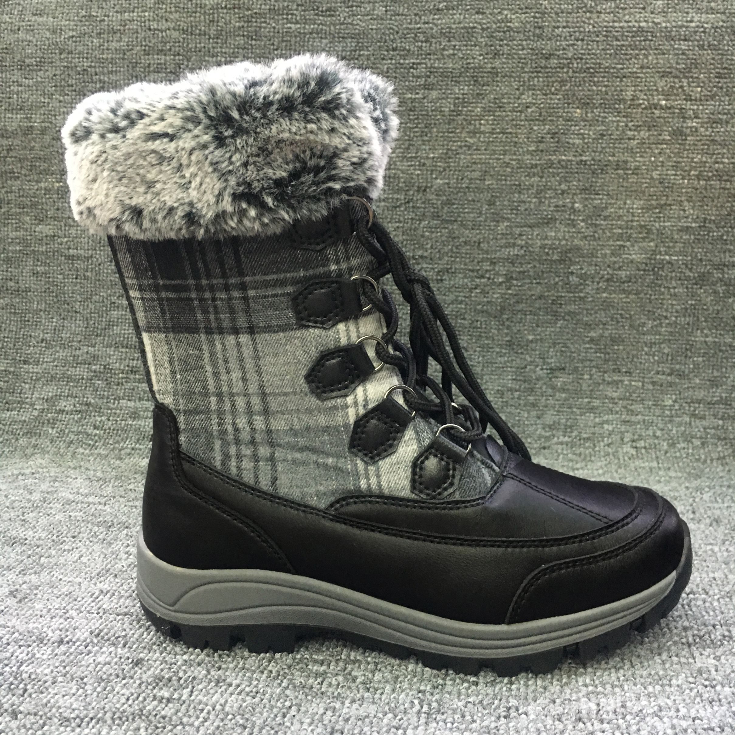 户外雪地靴专用女冬季保暖加绒厚底短靴中筒防水防滑大码滑雪棉鞋详情图3