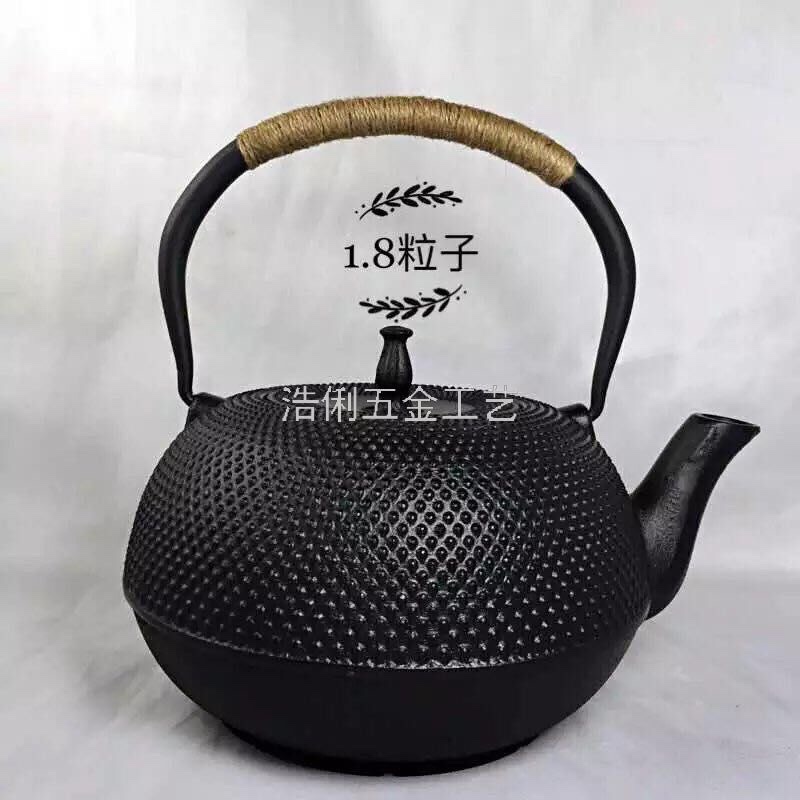 颗粒系列1800毫升大容量铸铁茶壶搪瓷茶具养生壶保健茶壶高档礼品详情图3