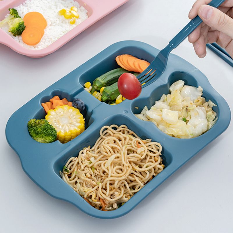 Nordic kindergarten cute baby rice bowls, baby tableware, grid plates, rice spoons, children's animals in stock wholesale Specification drawing