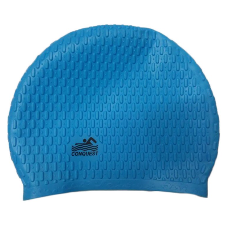 现货搏路游泳帽批发 男女泳帽水上运动用品SC16 水滴帽 浅蓝详情图1