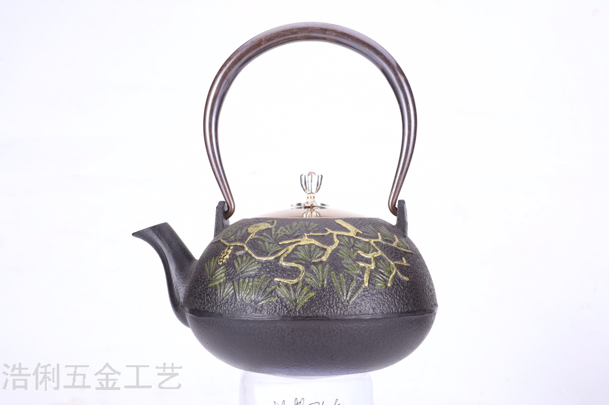 Copper Cover Copper Series Tracing Silver Pine Crane Yannian Factory Direct Sales Can Customize Logo High-Grade Gift Set