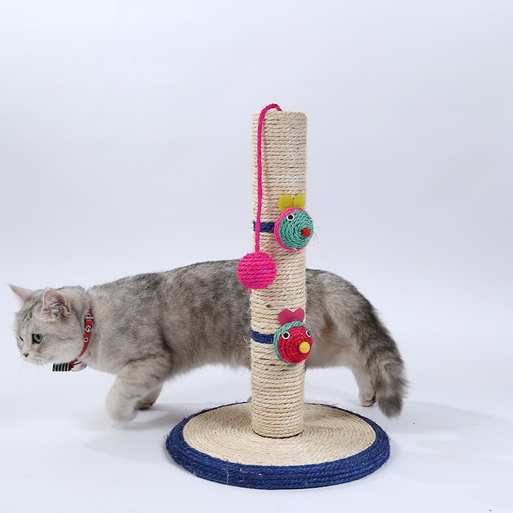 厂家直销新款立体猫抓板小丑多头立柱猫爬架猫爪板猫猫宠物玩具