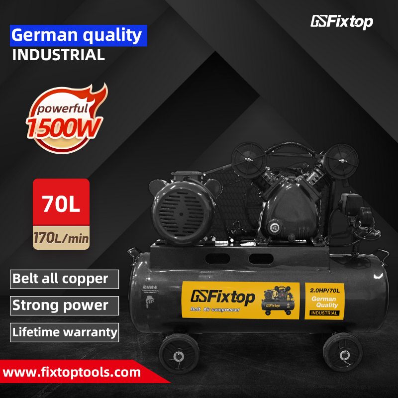 GSFixtop tools Belt Air compressor 70L