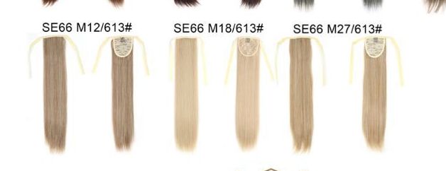 New hair tie style straight hair wig, seamless ponytail extension, ponytail braid available in multiple colors Application Scenario