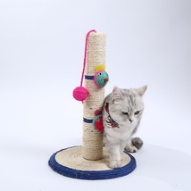 厂家直销新款立体猫抓板小丑多头立柱猫爬架猫爪板猫猫宠物玩具1