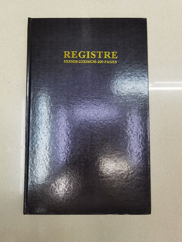 Registre 23*36Cm 600P Notepad Hard Super Notebook
