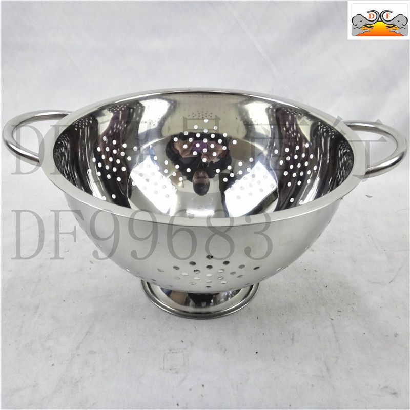 DF99683   水果篮不锈钢沥水篮盆密孔加厚多用篮洗菜篮果蔬篮厨房不锈钢洗菜DF  TRADING HOUSE