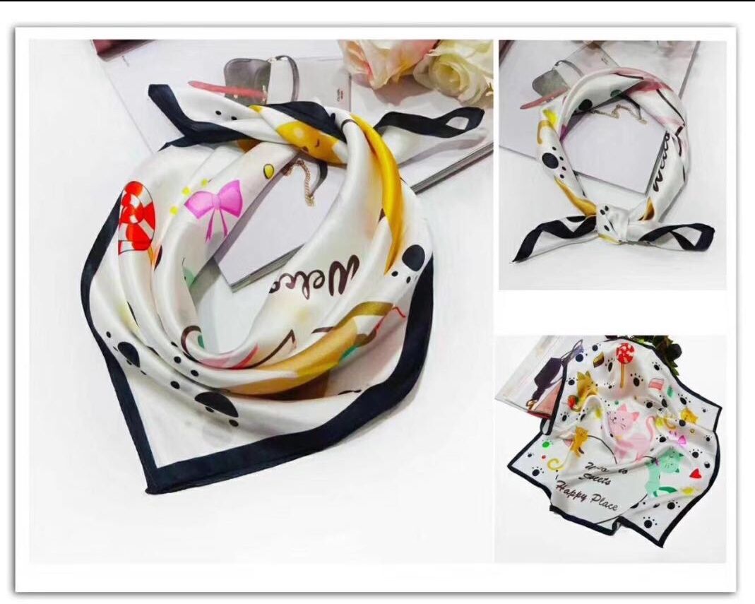 Bow silk shawl shawl scarf