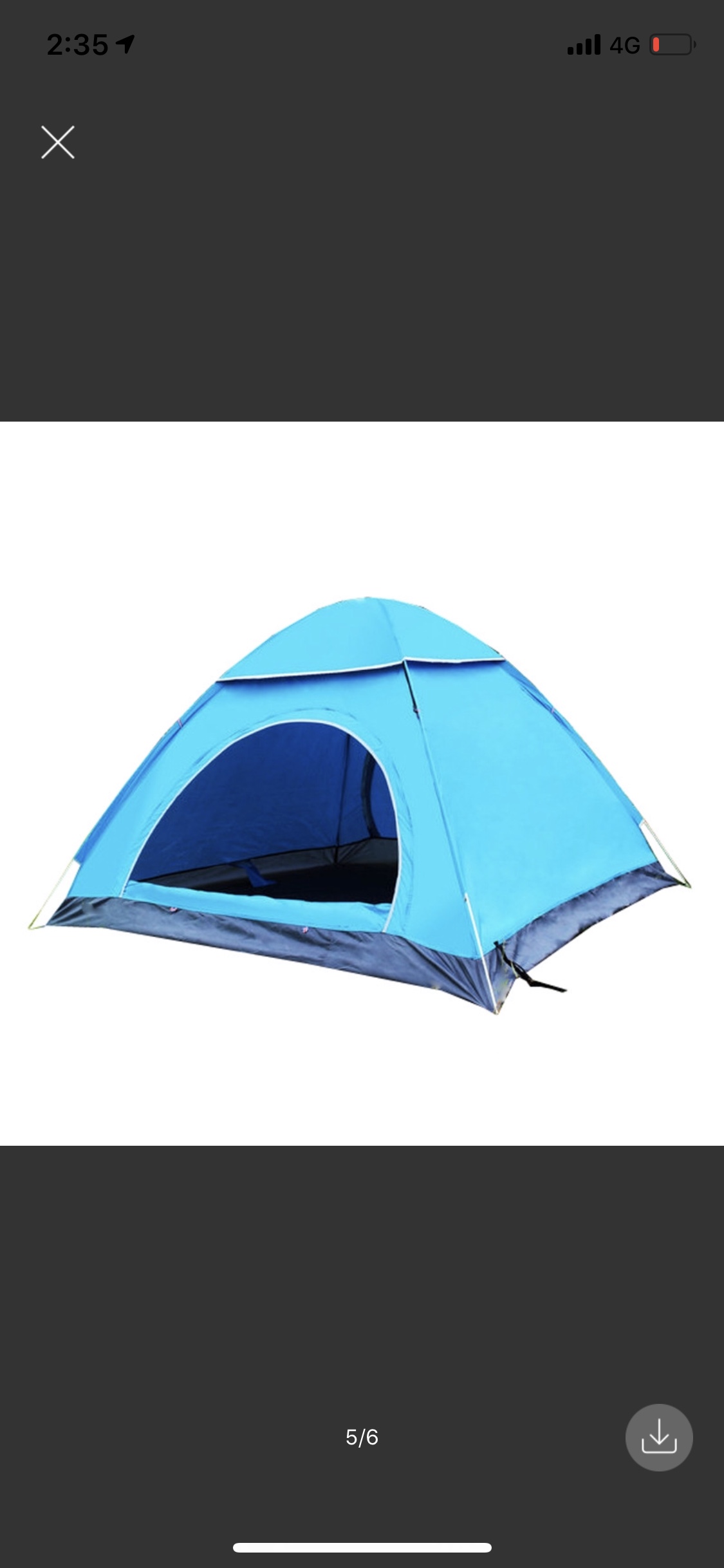 2x1.5 quick-opening tent Specification image