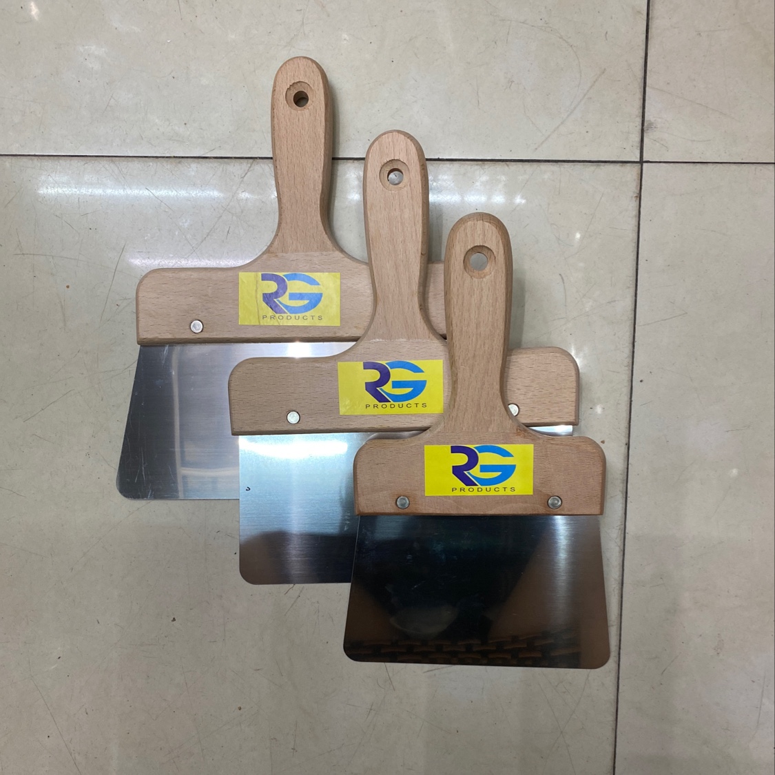 Wooden handle scraper