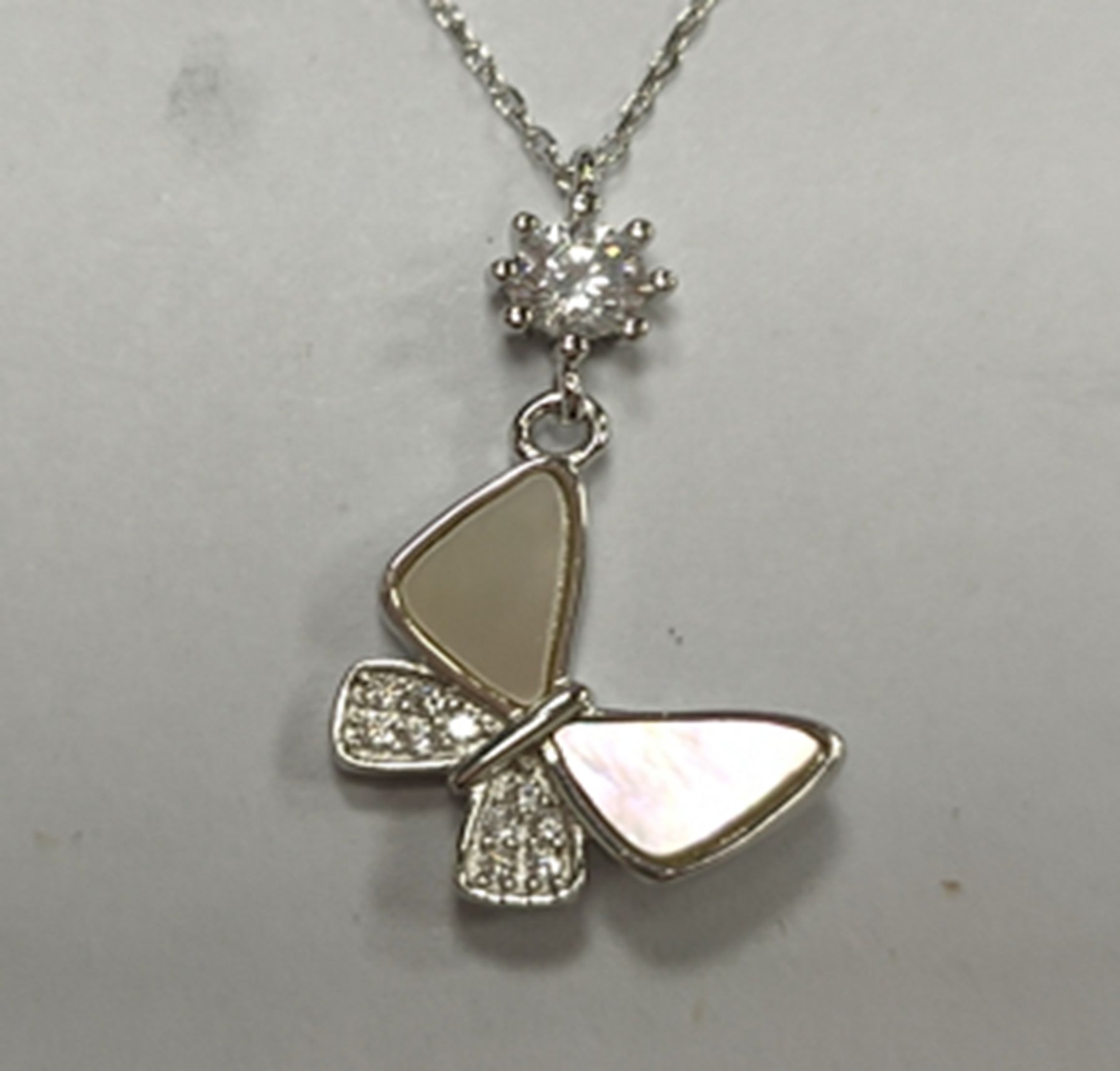 Yiwu Selection butterfly necklace with diamond TL08LT263#/F3-150 full figure