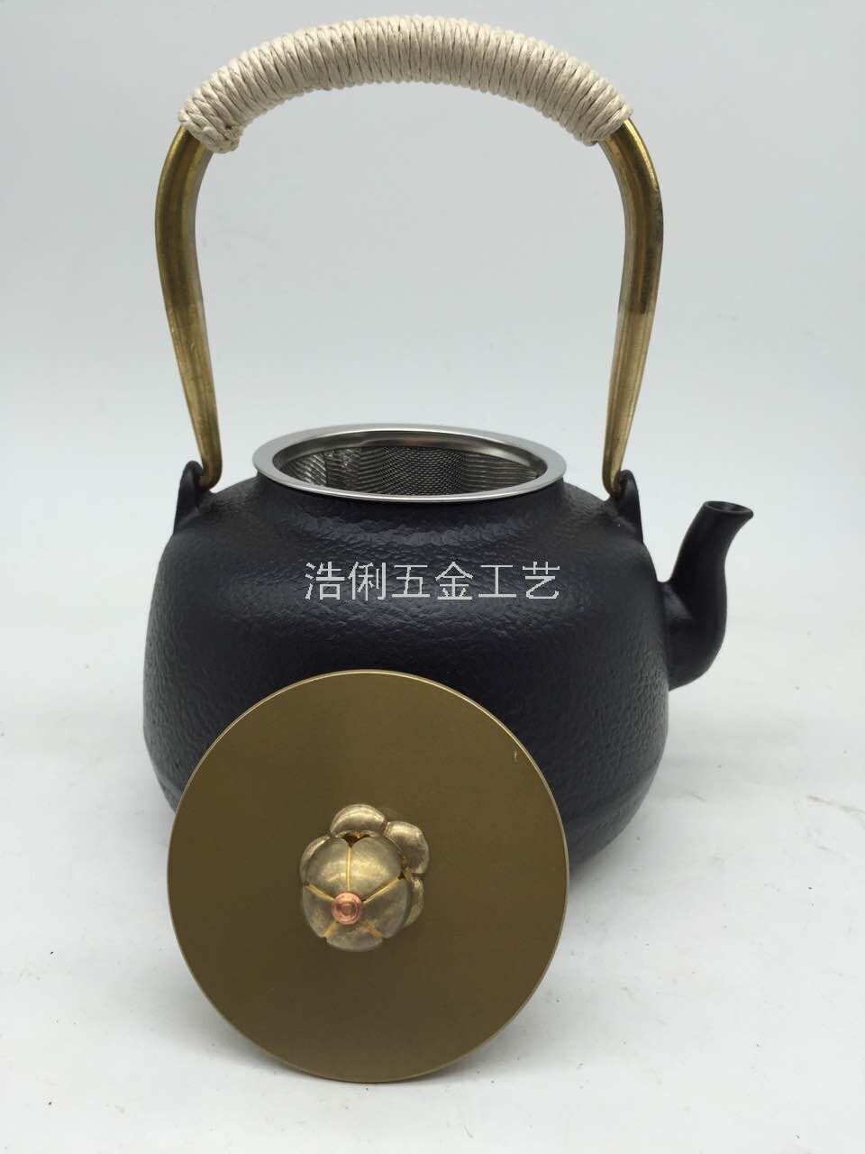 Copper Cover Copper Handle Private Custom Old Iron Pot Technology Teapot Health Pot Cast Iron Teapot Gift Set Enamel Tea Set Specification drawing