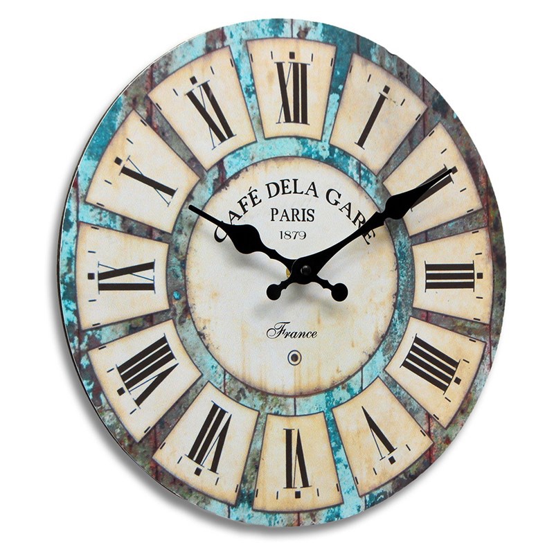 复古欧式田园木质挂钟客厅餐厅书房装饰时钟详情图2