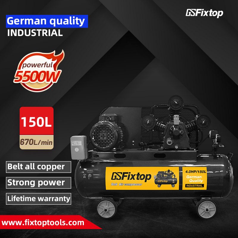 GSFixtop tools Belt Air compressor 150L