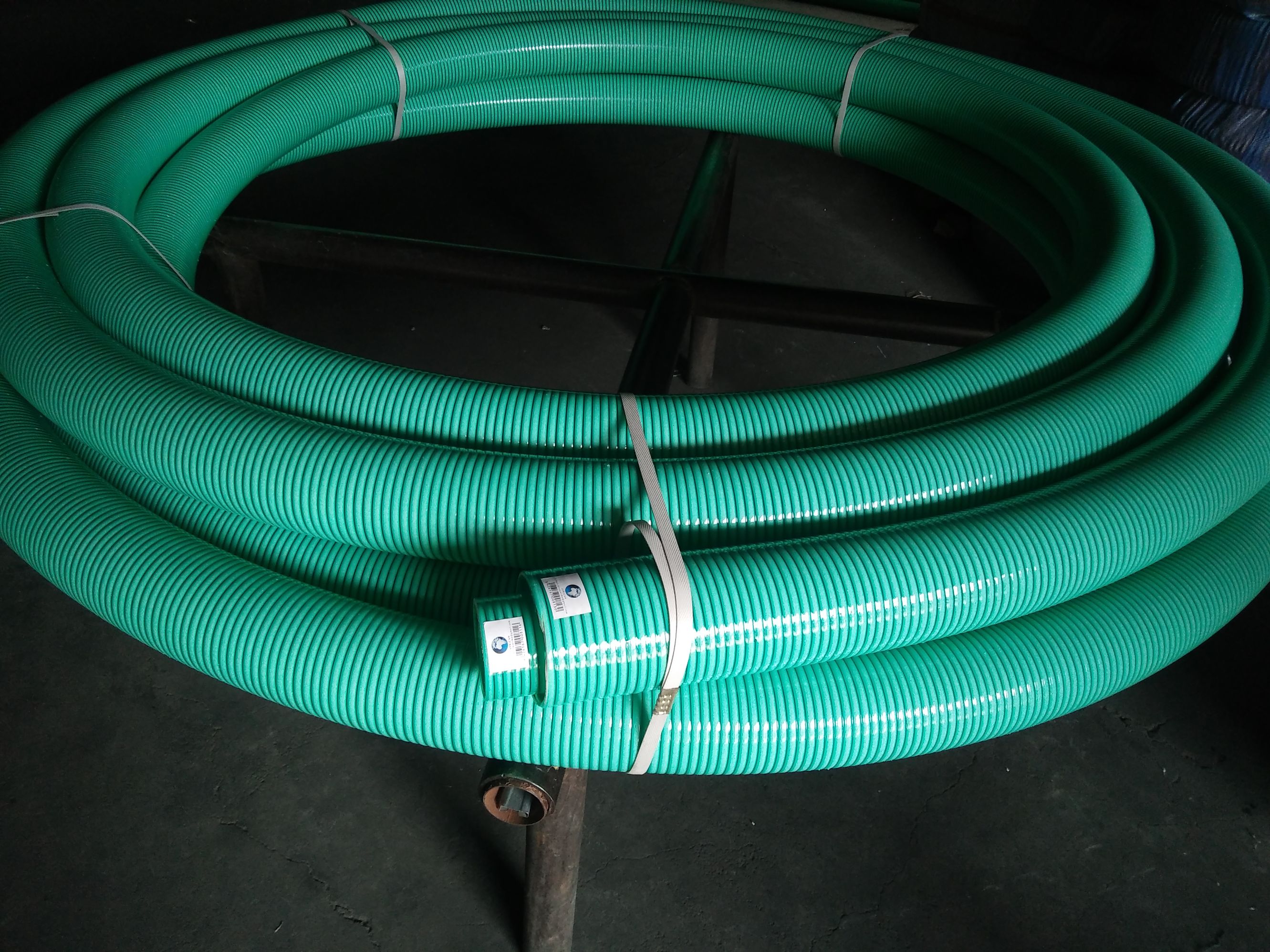 PVC plastic-reinforced spiral pipe, plain pipe, wear-resistant plastic-reinforced conveying hose, smooth pipe 2"x30m thumbnail