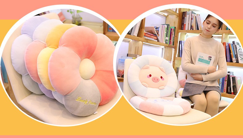 花朵学生坐垫办公室椅垫四季通用飘窗垫详情图10