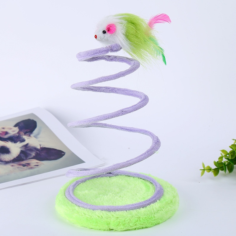 DOBO PET宠物用品猫玩具 逗猫螺旋弹簧老鼠小猫台 厂家直销2