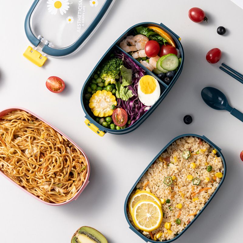 Single-layer office worker lunch box, separable primary school student lunch box, children's heat-resistant toilet and portable tableware lunch box Specification drawing