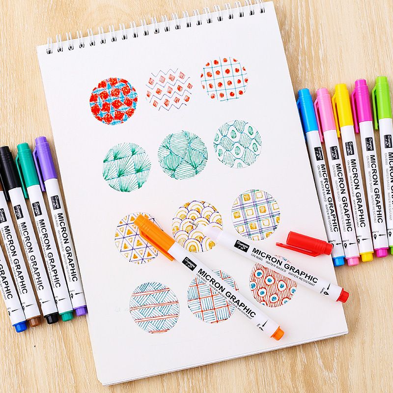 Guangna 8060-12 color needle Pen student drawing Outlining Color Writing Pen 0.5mm set Factory direct sale details Picture