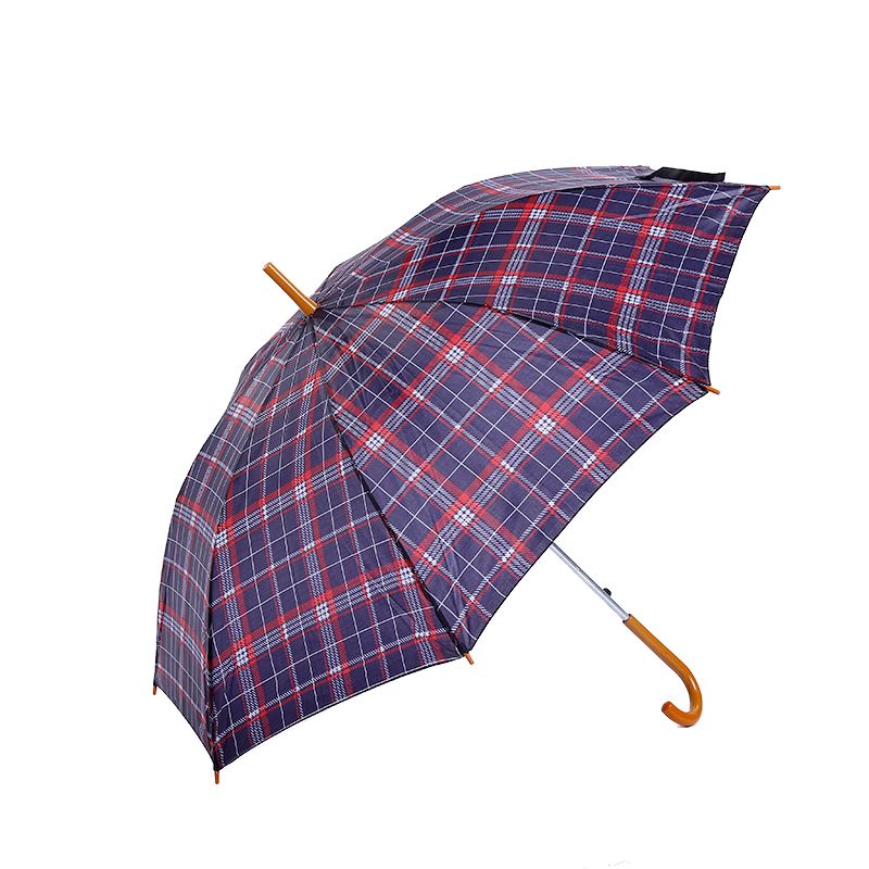自动格子伞长柄伞外贸伞格子伞定制伞