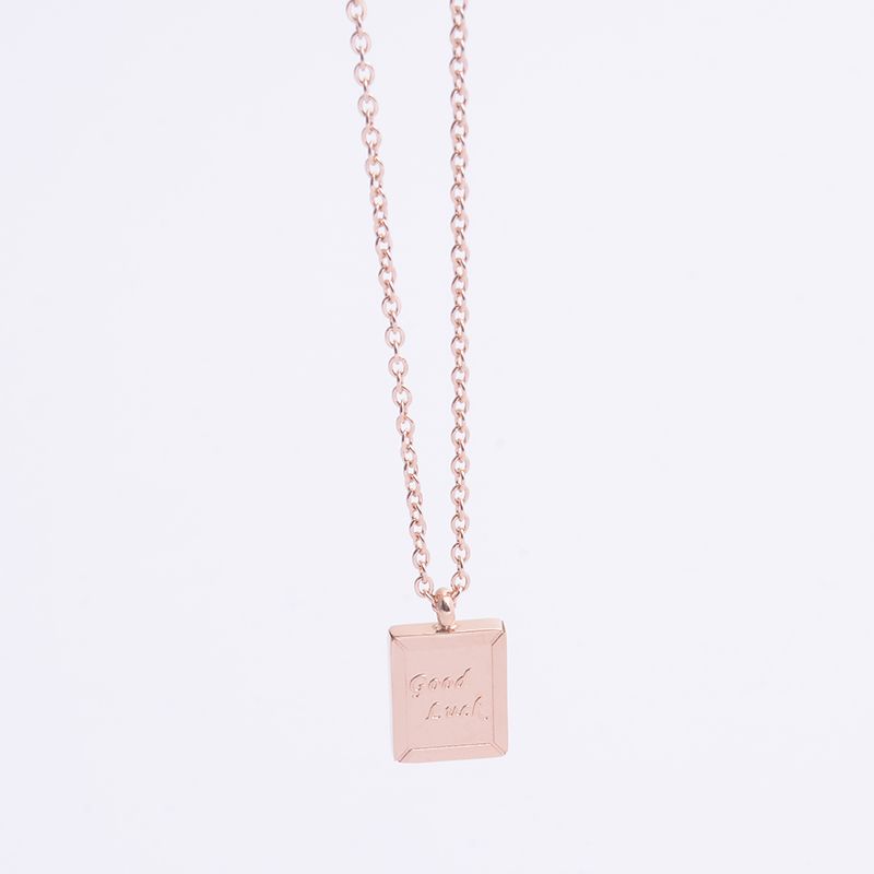 Titanium steel 18K rose gold collarbone chain colorfast for women