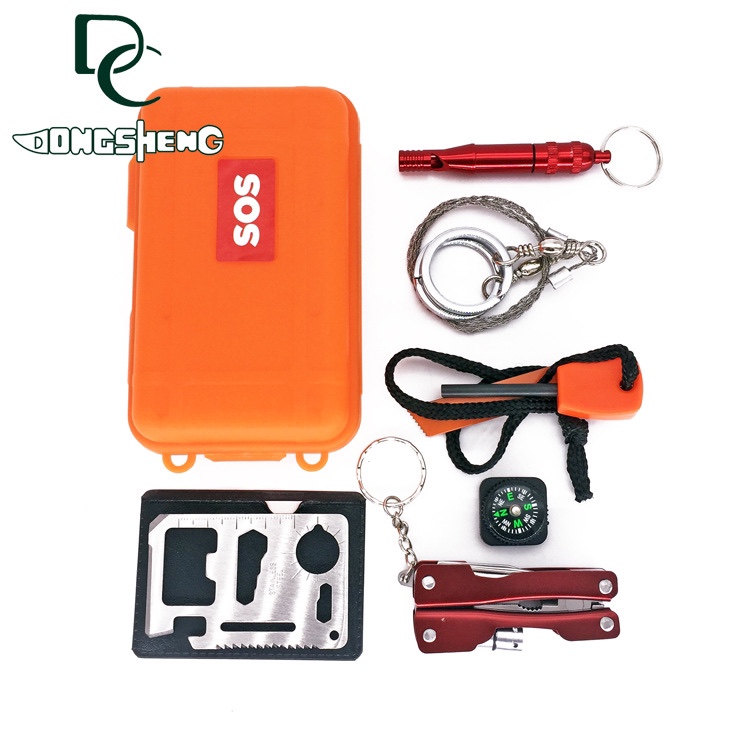 跨境专供 户外急救盒  野营多功能工具应急装备套装