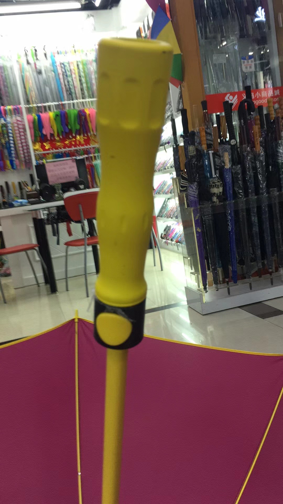 70公分彩色纤维股伞架自动伞细节图