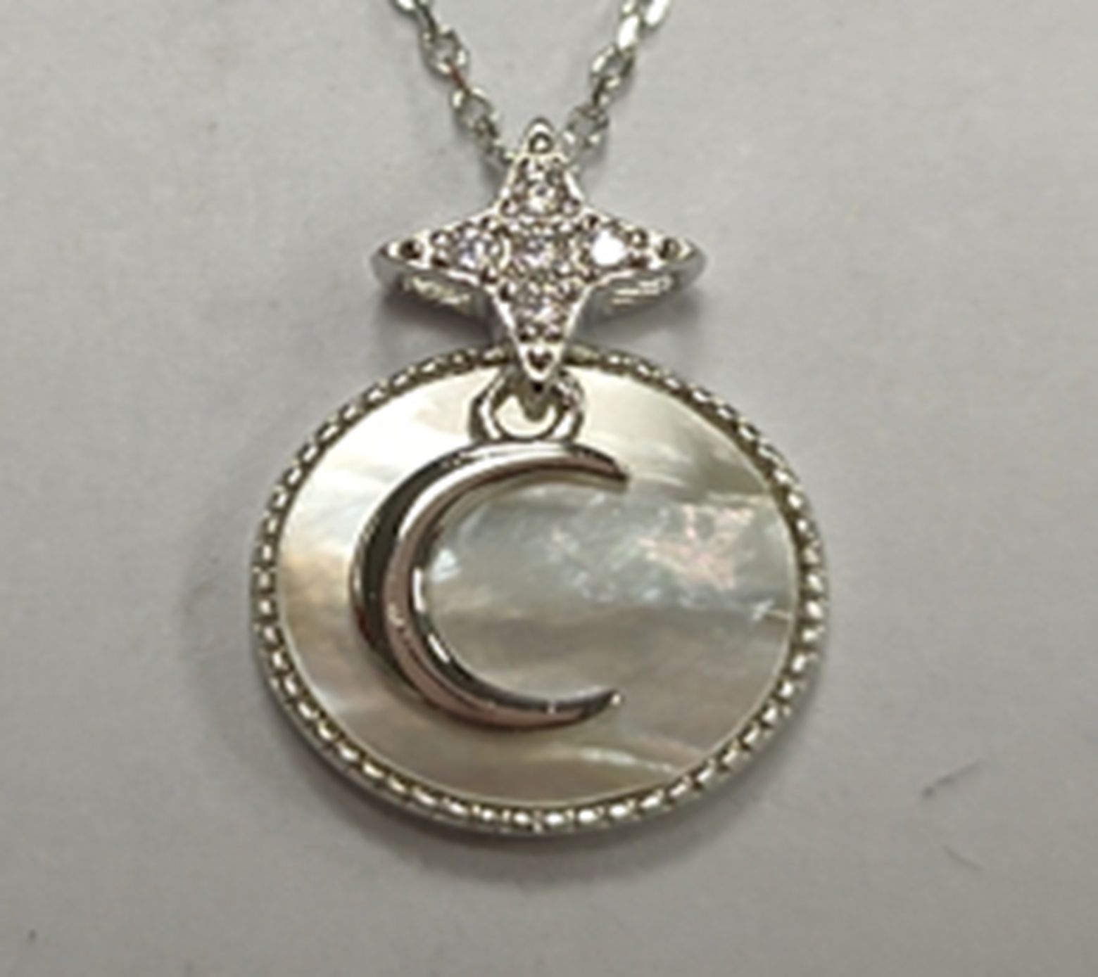 Yiwu Selection White friar moon necklace TL08LT266#/F3-150 full figure