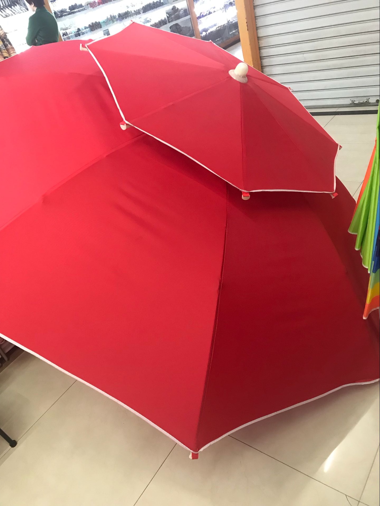 1.3m双层休闲伞，沙滩伞产品图