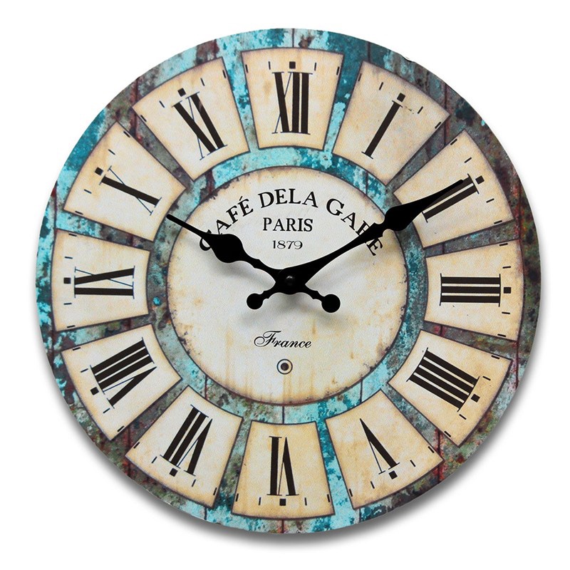 复古欧式田园木质挂钟客厅餐厅书房装饰时钟详情图1