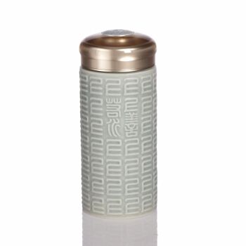【 Gan Tang Xuan 】 Living Porcelain is as good as Water Ceramic Cup Portable Water Cup, Double-layer 300ml Specification image