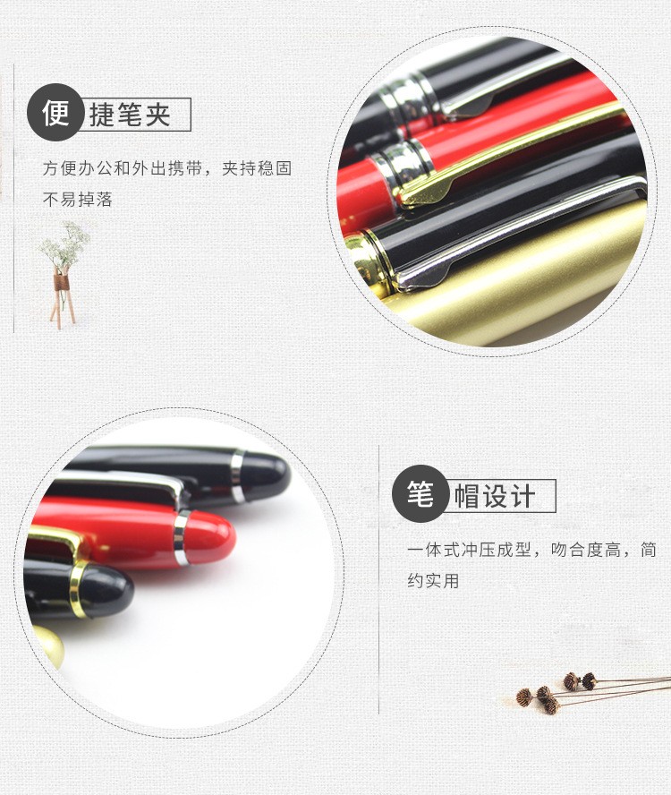 Customized logo for classic business office advertising metal ballpoint pens and ballpoint signature pens detail image 7