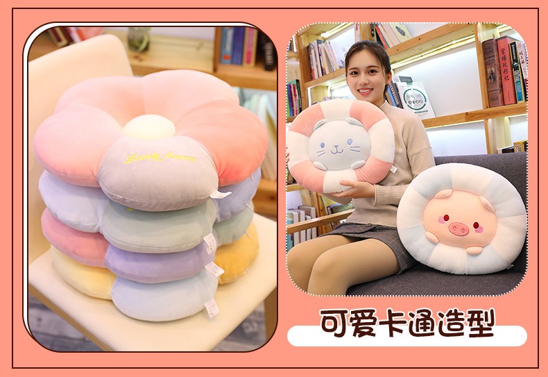 花朵学生坐垫办公室椅垫四季通用飘窗垫详情图8