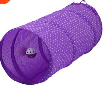 Cat toys, foldable cat tents, polka dot polyester tunnel cats, tunnel rolling dragons, hanging ball cat supplies details Picture