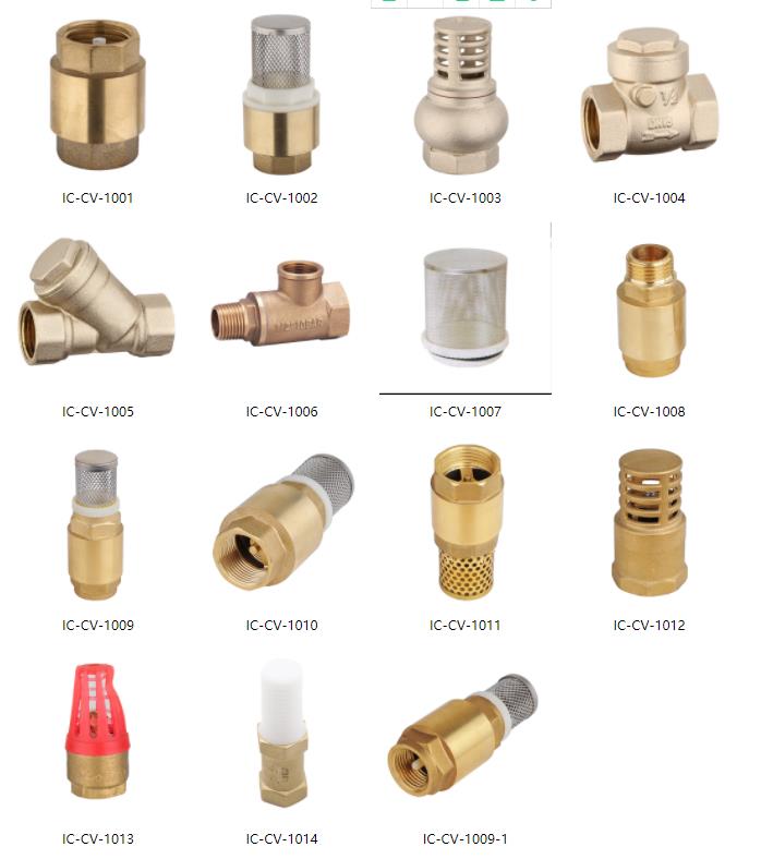 Brass check valve, copper valve