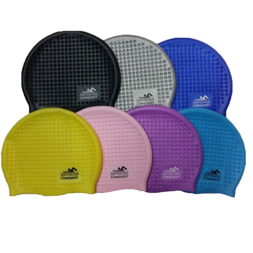 搏路正品游泳帽批发 成人硅胶泳帽 男女通用SC08泡泡帽 紫色详情图1