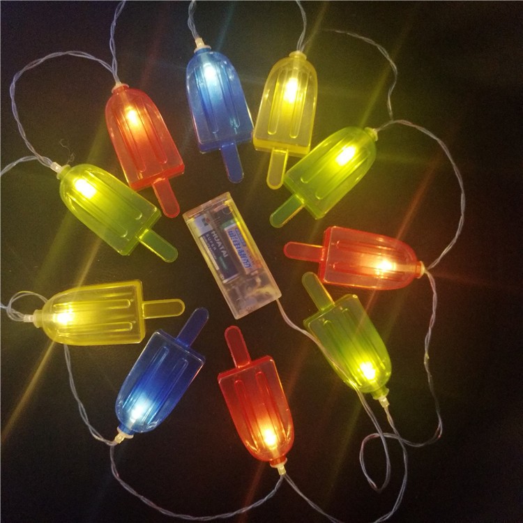 2 AA batteries, 10L ice light string, night room decoration light string detail image 2