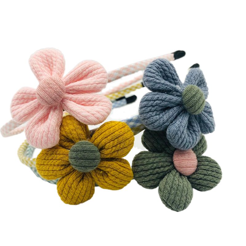 Five petals flower headband South Korean girls hair band super cute simple pressure hair headdress hairy no trace head grotches Specification drawing