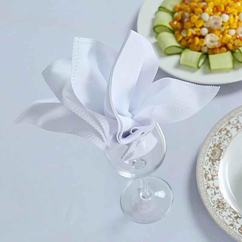酒店餐桌布素色西餐巾提花口布48*48cm详情8