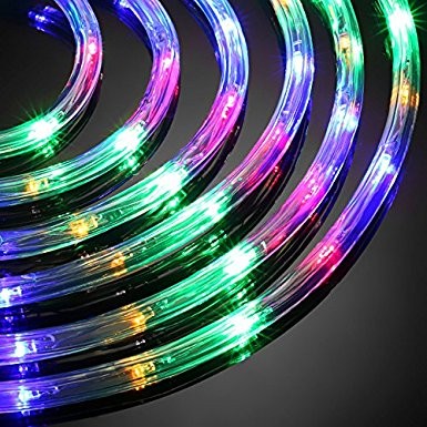 100m rainbow tube neon light strip outdoor engineering round three-wire LED light strip detail image 1