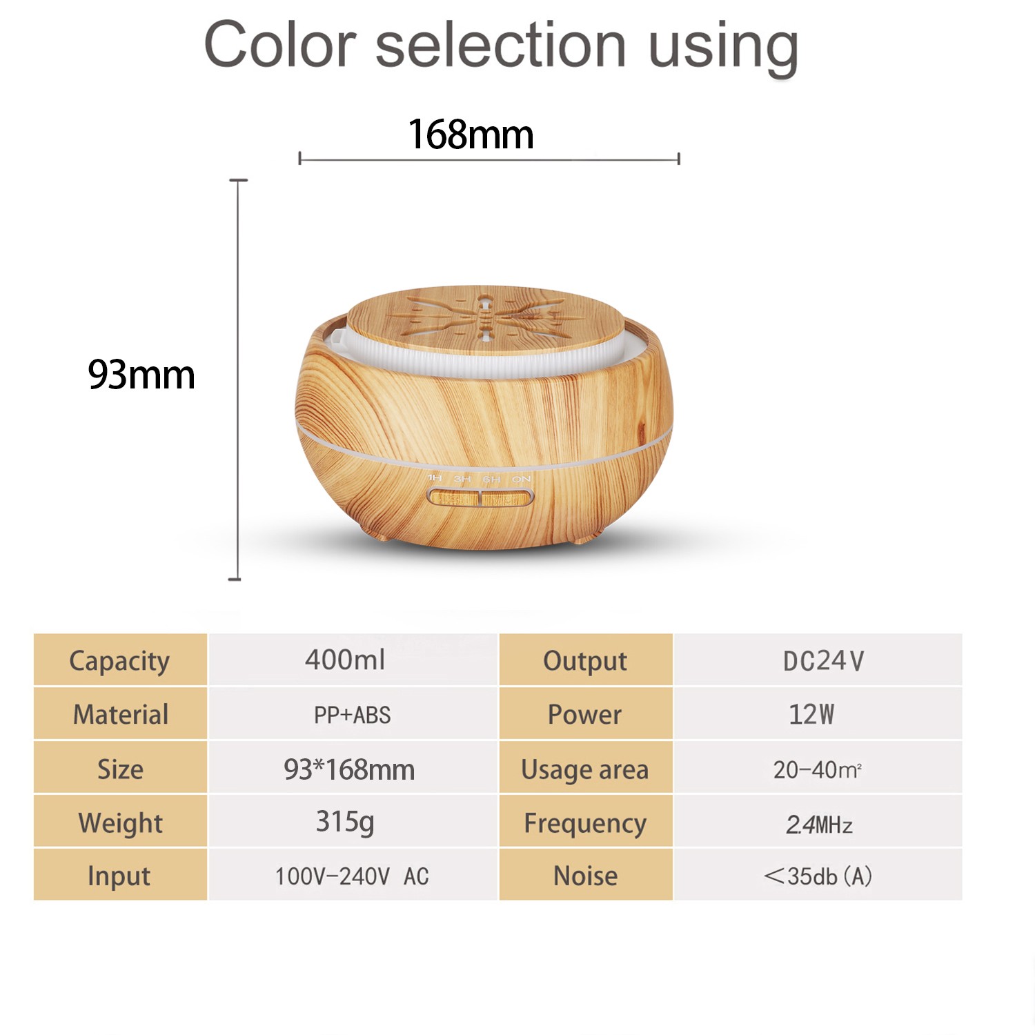 Fabricante venta caliente HOLDMAY humi 400ML aroma difusor humidificador color aroma light añadir aceite esencial detail image 10
