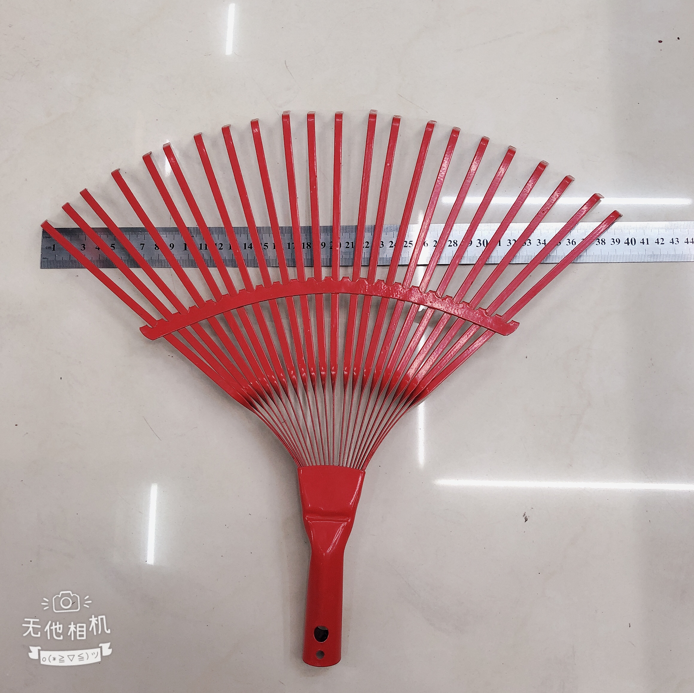 永康厂家直销，22齿台式铁草耙，东南亚销款，扁丝耙，园林工具，园林草耙，落叶耙详情图6