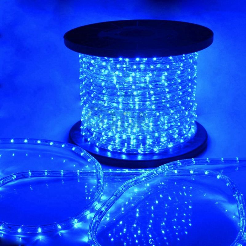 100m rainbow tube neon light strip outdoor engineering round three-wire LED light strip Application Scenario