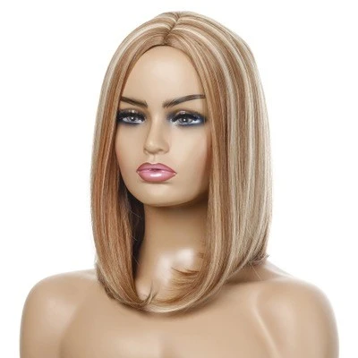 New European and American style wig, fashionable wig cover for women's short hair, synthetic fiber head cover detail image 3