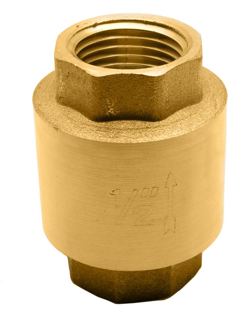 Brass vertical check valve detail image 1