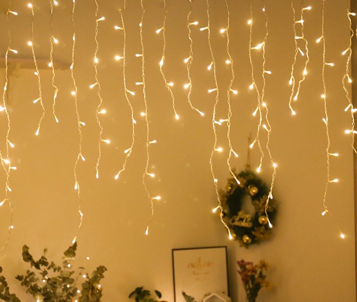 LED冰条灯窗帘灯 七彩灯串室内窗帘装饰气氛灯氛围灯 冰条灯串