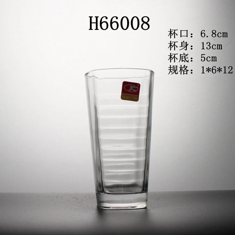 H66008玻璃低价水杯直杯创意礼品外贸水杯详情图3