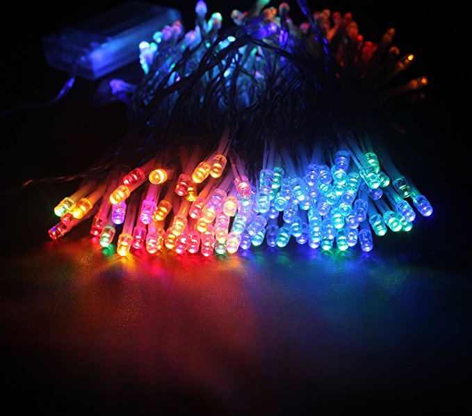 Amazon's best-selling 8-function remote control waterproof battery light string 10-meter 100-light festival decorative light Item Picture