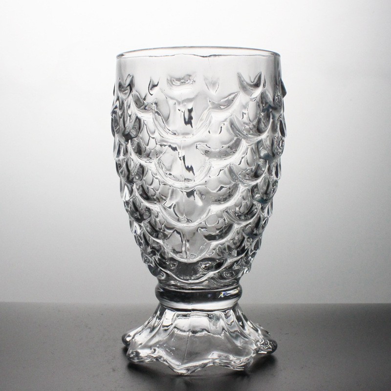 5527B 大鱼纹玻璃低价水杯直杯创意礼品外贸水杯详情图2