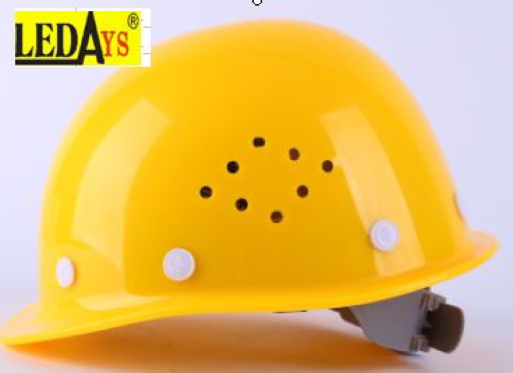 Safety helmet with hole